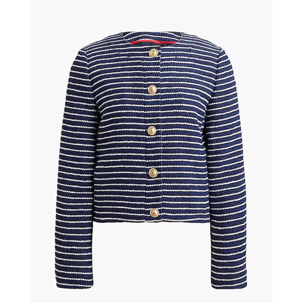 J Crew Navy Tweed Lady Jacket NWT